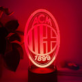 Miniatyrbilde 1 av 5: 3D LED-illusjonslampe Milan Team 16 farger fjernkontroll