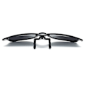 Miniatyrbillede 2 af 5: Clip-on Wayfarer solbriller blå - Fastgør til eksisterende briller! Sort