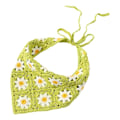 Miniatyrbillede 1 af 5: Blomsterstrikkede bandanaer til kvinder, strikkede hovedtørklæde, smukt frisureværktøj (grøn)