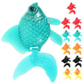 Miniatyrbilde 2 av 3: 12 stk fargerike kunstige fiskemodeller, dekorative fiskesimuleringer for akvarier (5,5 x 4,2 cm, tilfeldig farge)