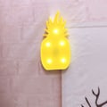 Miniatyrbillede 2 af 5: Ananaslys, LED sød ananas natbordslampe til værelse gave vægdel