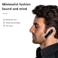 Miniatyrbilde 4 av 5: Bluetooth-headset trådløst headset mobiltelefon håndfri i øret-Svart