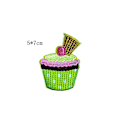 Miniatyrbillede 3 af 5: Dww-7 stykker cupcake broderi patches, børns tøj jakke taske med farvede stryge-på patches, DIY søde broderi patches, dejlige