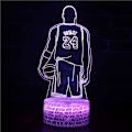 Miniatyrbillede 1 af 5: LED Basketball-spiller Natlys 3D Illusion Lampe