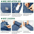 Miniatyrbilde 5 av 7: Oppblåsbar sovepose for camping, 9 cm tykk sovepose for camping ultralett sovepose med pute automatisk oppblåsbar sovepose, 196 x 68 cm