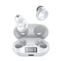 Pikkukuva 1 / 3: C6 Tws Langattomat Bluetooth V5.0 Kuulokkeet 9d Stereo Kosketusohjaus Melunsuojaus Urheilu Vedenpitävät Kuulokkeet Led-valolla Ja Kaksoismikrofonilla Kuulokemikrofoni (valkoinen)