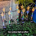 Miniatyrbillede 4 af 5: Solcellelamper Udendørs Have Stjerne Dekorative Lamper Udendørs Dekorative Lamper Jul Have Dekorative Lamper Stjerne Solcelle Stanglamper Til At Skabe En Følelse Af Atmosfære