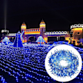Miniatyrbillede 1 af 5: LED Vandtætte Lyskæder Med Multi-flash Tilstand Ferie Dekoration Fest (Blå)