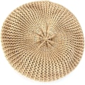 Miniatyrbillede 4 af 5: Fransk Beret Retro Forårs Hue Hatte til Kvinder Udhullet Hæklede Udskårne Strikkede Beret Letvægts Kalot Ottekantet Hat（One Size，Lysegul）