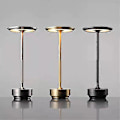 Miniatyrbillede 1 af 5: Ledningsfri bordlampe - dæmpbar, vandtæt, metal, USB-genopladelig - 1 stk. (guld)