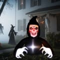 Oppblåsbar Halloween-dekorasjon med LED, vifte og kabel