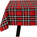 Miniatyrbild 2 av 5: Röd Rutiga Julduksduk för Rektangulära Bord, 52x70 Tum, Garnfärgad Polyester Duk Perfekt för Julmiddagar, Utomhus, Matbord och Bankett