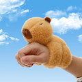 Miniatyrbillede 1 af 5: Capybara plys bamse papa cirkel anime fluffy bamser håndled kram bamse dukke legetøj（gul）