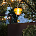 Miniatyrbilde 7 av 8: Varmtluftballong solcellelys, utendørs jern glass lysekrone, hage dekorative lys, IP55, LED solcellelysekroner, LED solcellelys