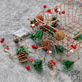 Miniatyrbillede 3 af 5: Julepynt Julelys Streng Safflower Rød Frugt Dekoration Lys Julehjem Ferielys