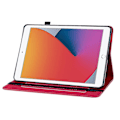 Miniatyrbild 2 av 5: Fodral för iPad 9,7 tum/9,7 tum (2017)/iPad Air 2/iPad Air (2013) surfplatta PU surfplatta plånboksstativ (stil E iPad 9,7 tum (2018), röd, röd)