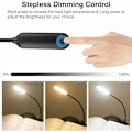 Miniatyrbilde 3 av 4: Oppladbar leselampe, 12 LED-leselampe med 3 lysmoduser, 360 trinnløs dimming, fleksibel nakkeleselampe for bøker i sengen, klips L