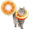 Miniatyrbilde 1 av 4: Sl Runmeihe kattkrage krage for bedring, justerbar kattkrage, myk elisabethansk krage oransje 1 stk)