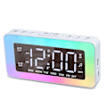 Miniatyrbild 1 av 4: Hd-spegel Multifunktionell LED-väckarklocka Student Sovsal Nattljus Digital Väckarklocka Vakna Väckarklocka
