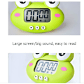Miniatyrbild 2 av 4: Justup Nedräkningstimer Digital Kök Timer Med Magnetisk Lcd Stor Skärm Visuell Klocka Hängbar Alarmklocka --- Rosa Groda