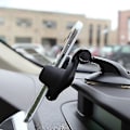 Miniatyrbillede 3 af 5: 360 graders roterende justerbar telefonholder bredde universel mobiltelefonholder sort stativholder