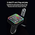 Pikkukuva 5 / 5: Langaton Bluetooth5.0 Fm-lähetin Kaksi Usb&type-c Nopea Laturi Bluetooth Auton Sarja Auto Mp3-Soitin Radiosovitin Tukee Handsfree-Puheluita Tf-Kortti