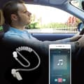 Miniatyrbillede 1 af 5: 3,5 mm lufttørrør mikrofon øretelefon headset til mobiltelefoner sort