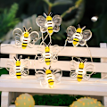 Miniatyrbilde 3 av 5: Dekorative bie-strengelys USB og batteridrevne eventyrlys 10ft 30 LED nattlys med fjernkontroll og timer
