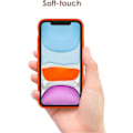 Miniatyrbild 4 av 5: Silikonfodral för iPhone 11 (2019) 6,1 tum, Silkeslen Yta Helkroppsskyddande Fodral, Stötsäkert Omslag med Mikrofiberfoder, Kryddig Orange