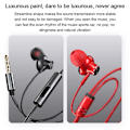 Pikkukuva 4 / 5: USB Type-C -kuulokkeet In-Ear Stereo Bass -kuulokkeet mikrofonilla - Punainen
