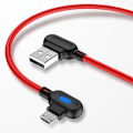 Miniatyrbillede 3 af 4: 90 graders hurtigopladning USB-opladerkabel opladerkabel opladningskabel til iPhone datakabel type C-kabel mikro kabel lynkabel A
