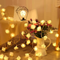 Miniatyrbillede 5 af 7: 6m 40LED rosen lyskæde, vandtæt indendørs udendørs julebryllupsfest havedekoration, flash batteri