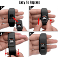 Miniatyrbild 4 av 5: (2-pack) Kompatibel med Garmin Vivofit jr, jr 2, 3 armband, All-in-one silikon stretchband för barn pojkar flickor små stora (ingen spårare)