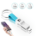 Pikkukuva 1 / 5: 3-in-1 USB-kaapeli, USB-mobiilidatakaapeli, mini-avaimenperälaturi, mini-avaimenperän latauskaapelit, Lightning-kaapeli, Micro USB, Type-C-kaapelit, kannettava miniavain