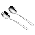 Miniatyrbillede 1 af 5: Enkelthovedet rustfrit stål 304 salatgaffel, salatske, rustfrit stål 18/8 salatgaffel, ske