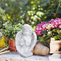 Miniatyrbillede 4 af 5: Bedende Engel i Harpiks - Engelstatue med Vinger - Englefigur