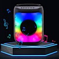 Miniatyrbild 1 av 5: Bluetooth-högtalare Party Subwoofer Bluetooth-högtalare Bärbar utomhushögtalare Bluetooth Trådlöst ljud med blandade färgade lampor Utrymme