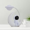Miniatyrbillede 5 af 5: Spaceman Lampe Astronaut LED Bordlampe Trådløs Sengebordslampe Til Hjem Soveværelse Børn Drenge Fødselsdagsgaver, Hvid