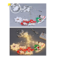 Miniatyrbilde 4 av 4: Led julegardinlys innendørs 10 stk Usb julegirlander, lysgardiner