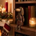 Miniatyrbilde 5 av 5: Vintage juledachshund-figur - Festlig julepynt til peishyllen L