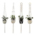 Miniatyrbild 4 av 4: Makramé Växthållare Set om 4 Inomhus Vägg Hängande Planteringskorg Blomkrukshållare Heminredning Presentförpackning
