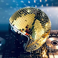 Miniatyrbild 3 av 4: Discokula Hjälm Med Infällbar Visir För 2022 Nattklubb Coola Rekvisita（Silver）