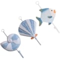 Miniatyrbillede 4 af 4: Heavy Duty Bøjler 3stk Dekorative Ophængningskroge Conch Fisk Formet Vægkroge Frakke Nøgle Håndklæde Kroge Vægophæng