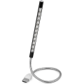 Pikkukuva 2 / 4: Kevyt kannettava lamppu Usb Led 5v 1w 10 Led Pitkä Gooseneck Kosketushimmennin Lamppu Kannettava Näppäimistö Yövalo（Musta）
