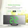 Miniatyrbild 5 av 7: Väggklocka LED digital väckarklocka, snooze, LED-display, väckarklocka, bordsklocka, visningstid på stor skärm