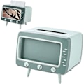 Miniatyrbild 1 av 5: Vävnadslåda Retro TV Telefonhållare Stativ för Multifunktionell Vävnadslåda Hållare för Kök Sovrum Kontor Salong Badrum Vävnadsöverdrag Grön
