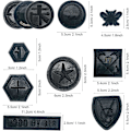 Miniatyrbillede 2 af 5: Dww-20 stk. broderi stryge-på patch, sort badge broderi patch applikationer patches sy stryge-på transfers dekaler til T