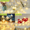 Miniatyrbillede 4 af 7: 6m 40LED rosen lyskæde, vandtæt indendørs udendørs julebryllupsfest havedekoration, flash batteri