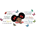Miniatyrbild 5 av 5: Black Girl Magic Väggdekal Fjäril Inspirerande Citat Väggdekor För Barn Sovrum Flickrum Lekrum