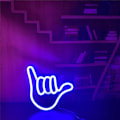 Miniatyrbillede 4 af 5: Led håndformet finger neon skilt lys hængende dekorative neon lys Usb
